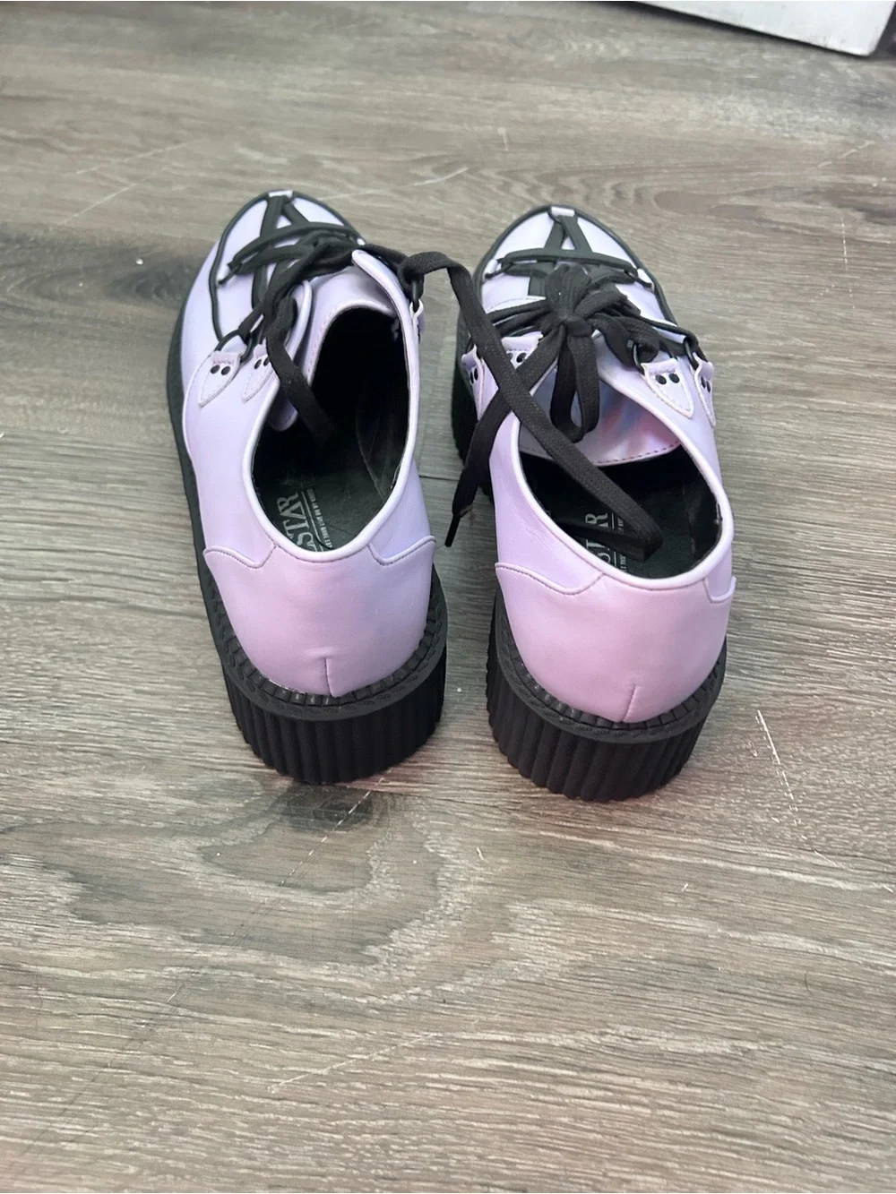 Lavender Pink Creeper Shoes with Black Lacing